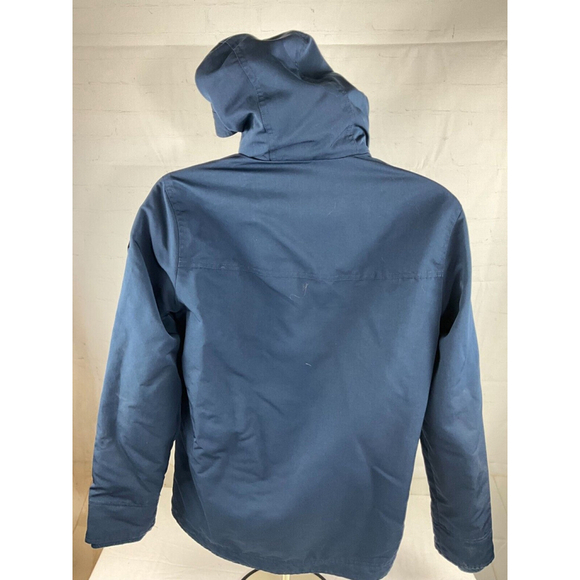 Women's Hollister Fleece-Lined All-Weather Jacket Size Small Dark Blue Hooded - Picture 3 of 5